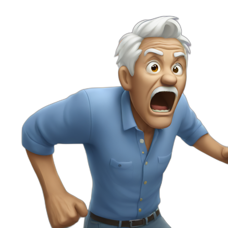 old man yelling at sky emoji