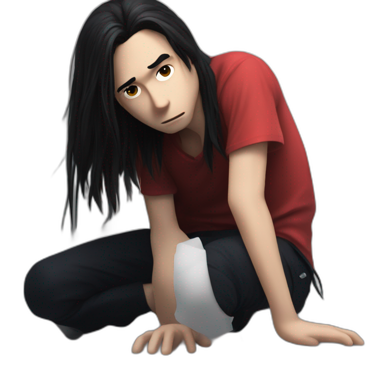 "boy with black hair" emoji
