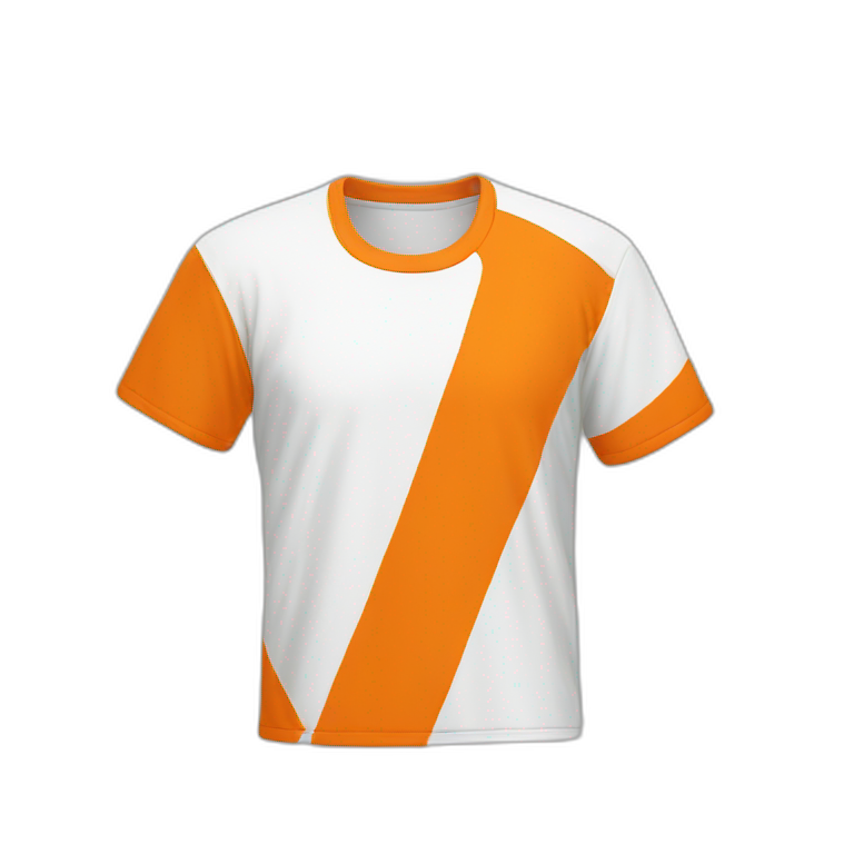 Tshirt orange and white  emoji
