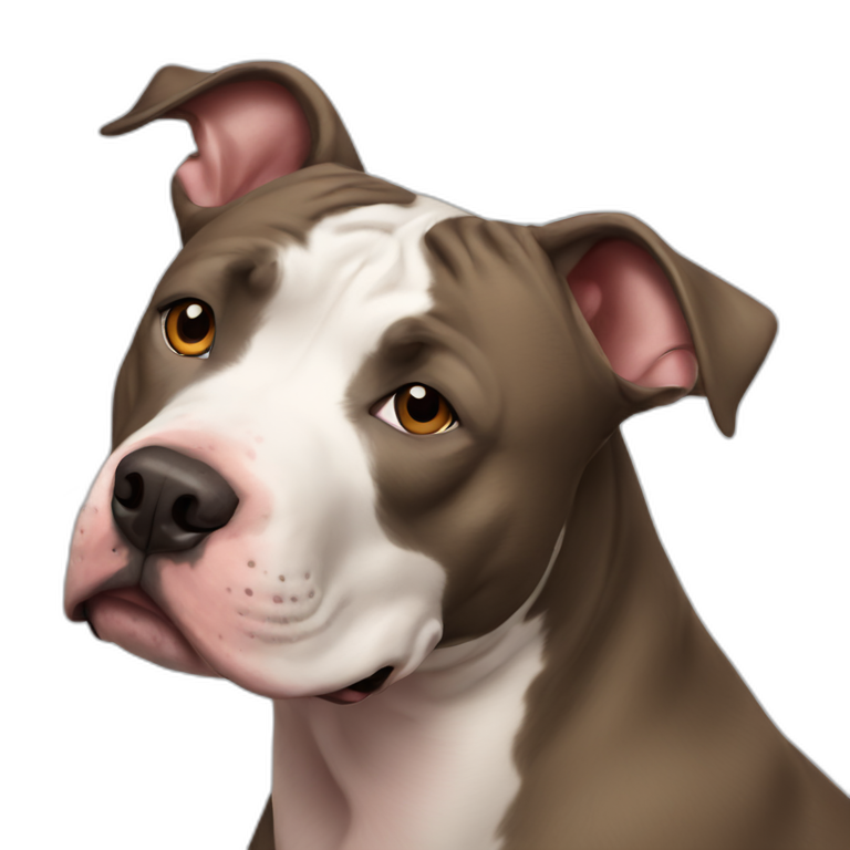 Pit bull with marks on his head emoji