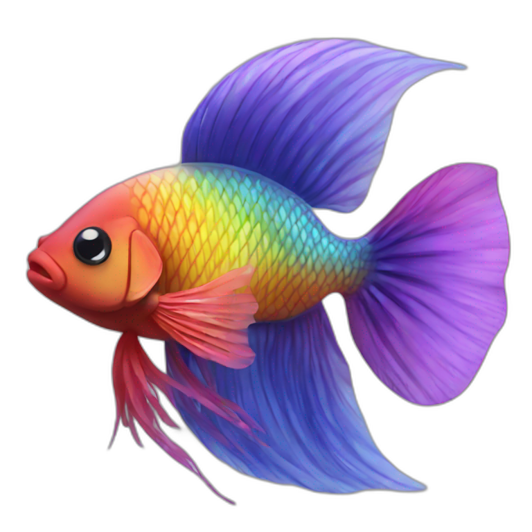 rainbow beta fish emoji