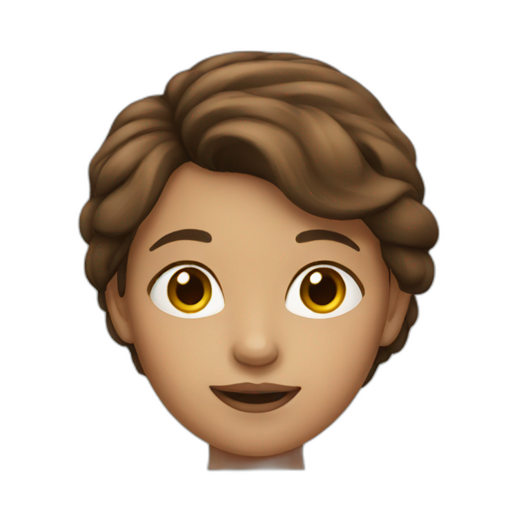 Girl with brown hair emoji