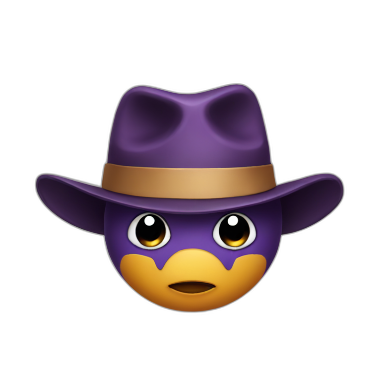 A bat with a hat emoji