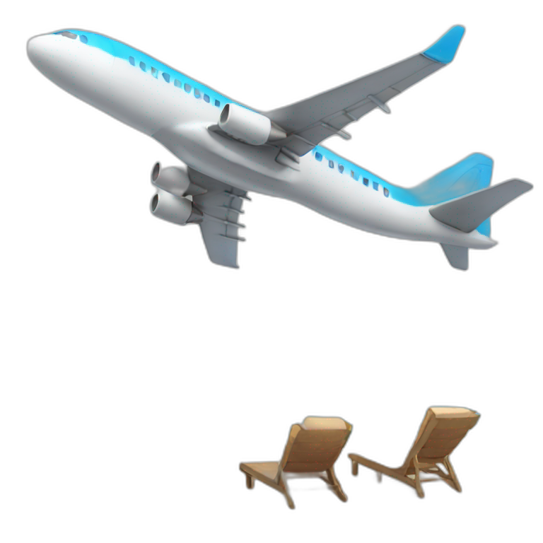airplane-flying-over-a-beach emoji
