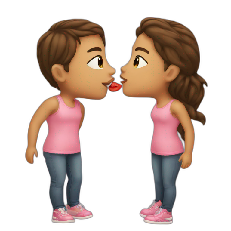 Kiss girl emoji