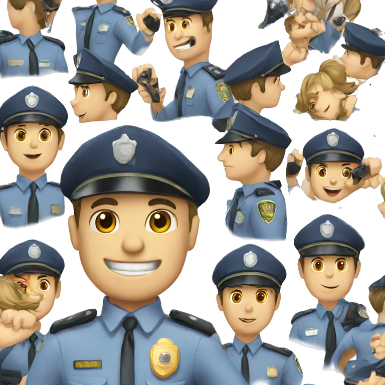 policeman racing emoji