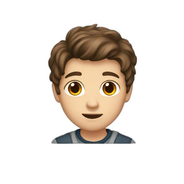 boy with brown hair emoji