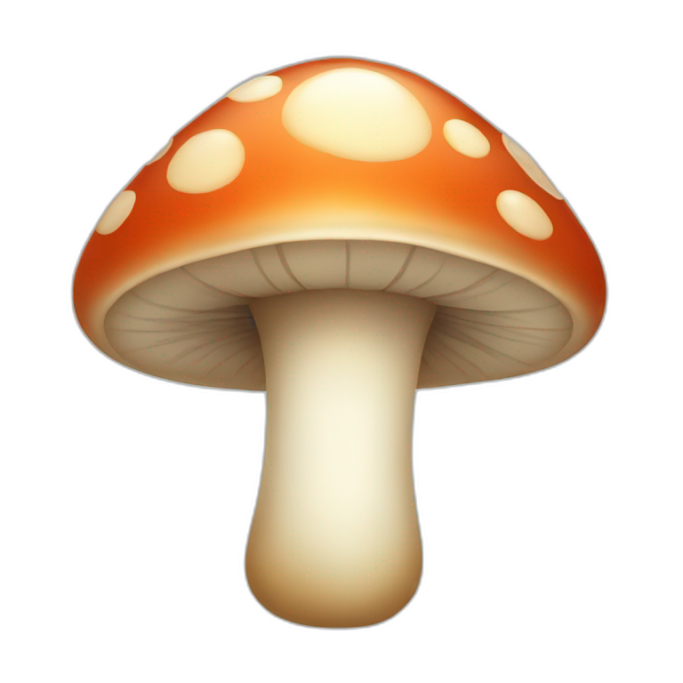 Cute mushroom smiling emoji