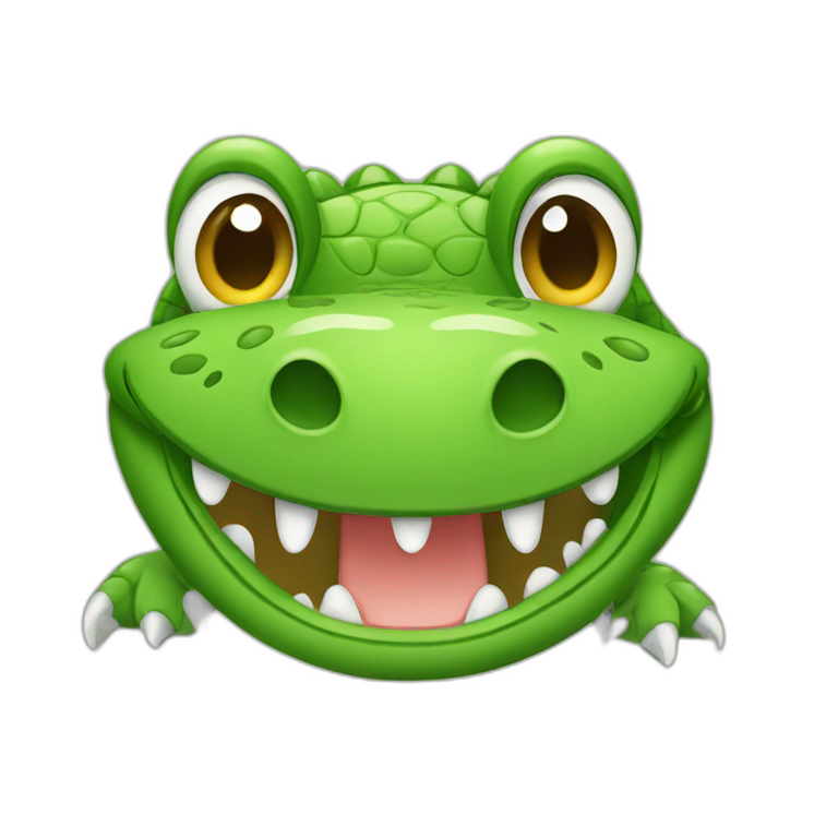 Cute crocodile emoji