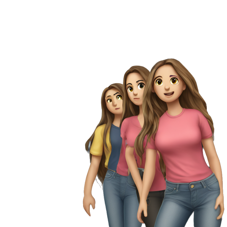 three girls in jeans emoji