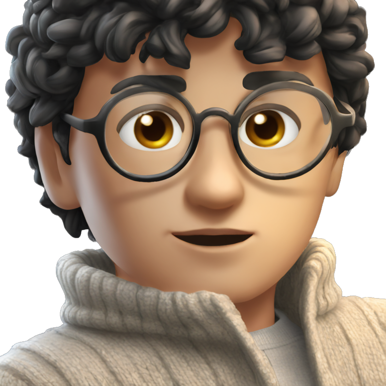 mysterious boy in glasses emoji