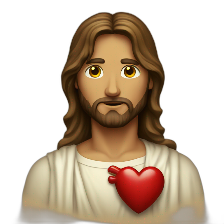 Jesus sacred heart wounded heart emoji