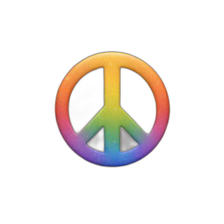peace sign rainbow emoji