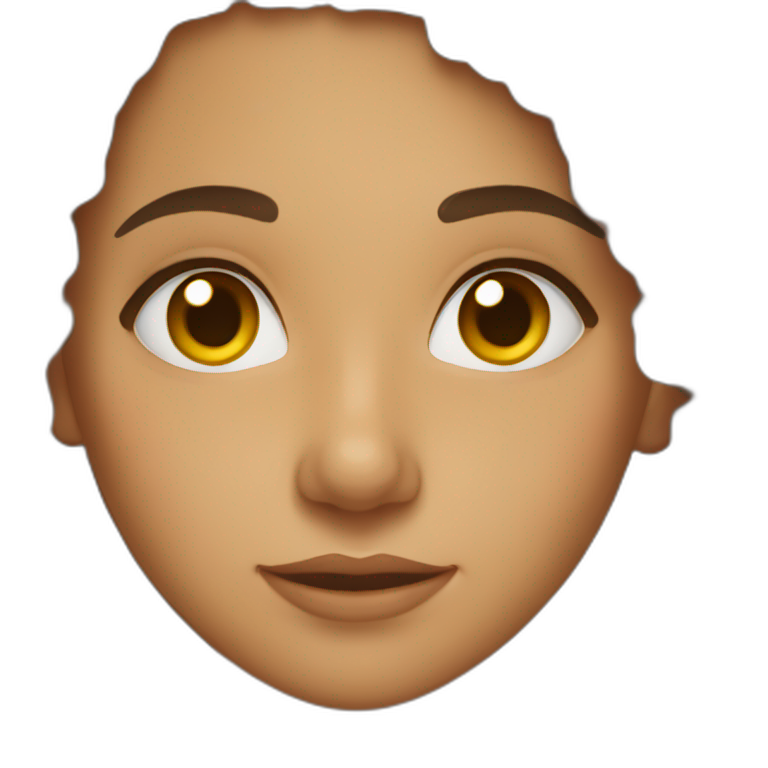 Algerian girl with curly brown hair emoji