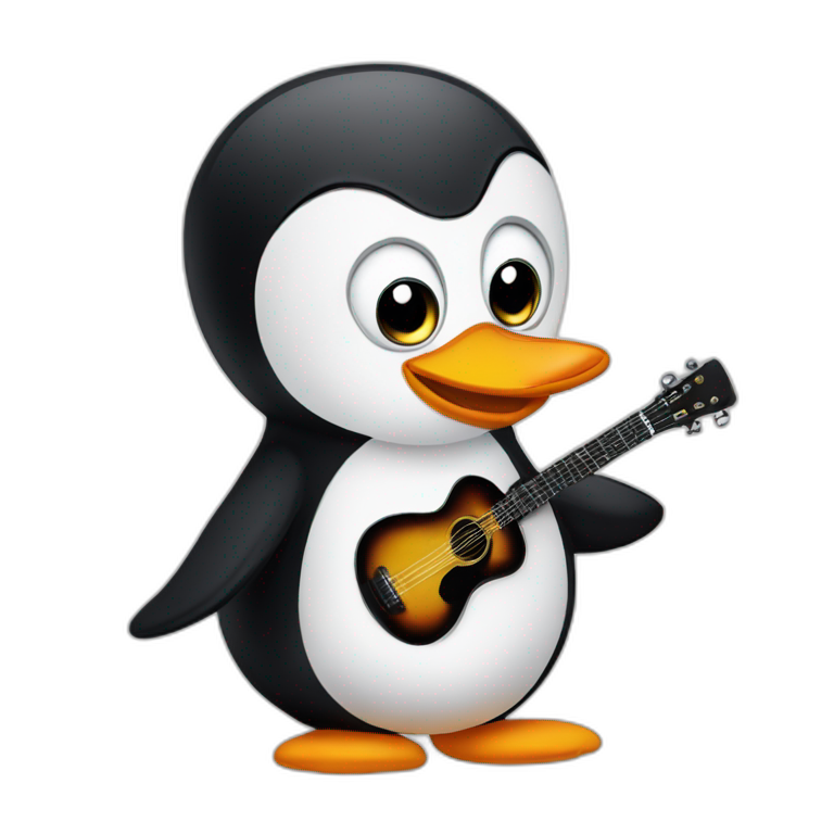 pingüino cantante emoji