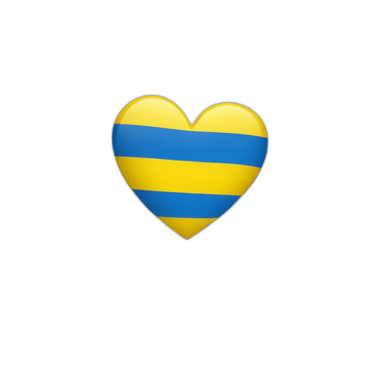 Flag of ukraine in heart emoji