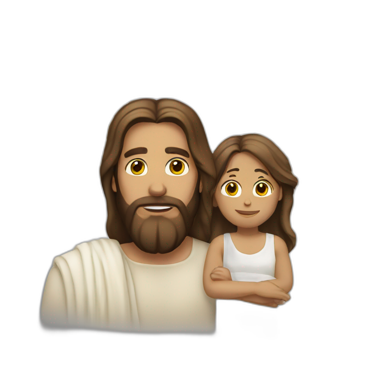 Jesus and angel emoji