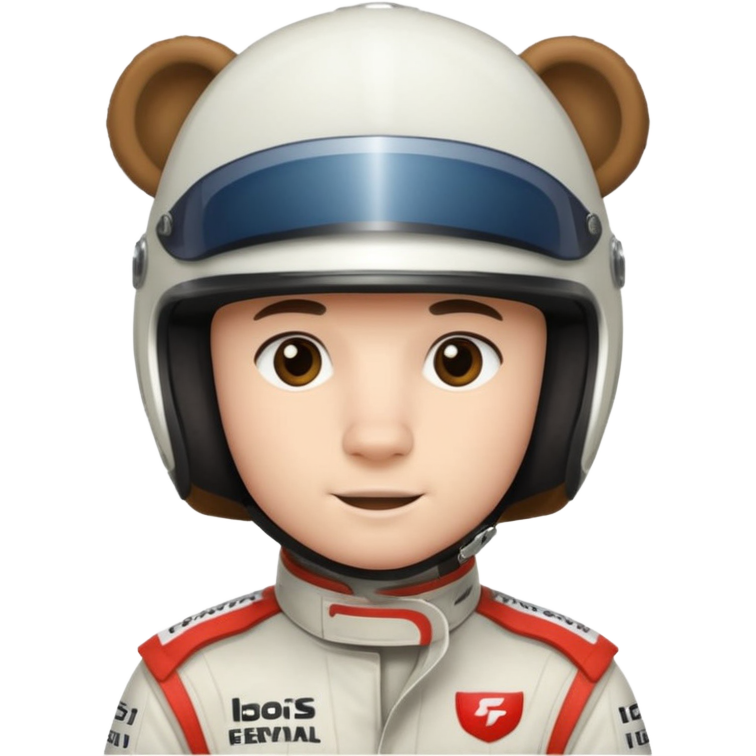f1 driver white bear Sticker