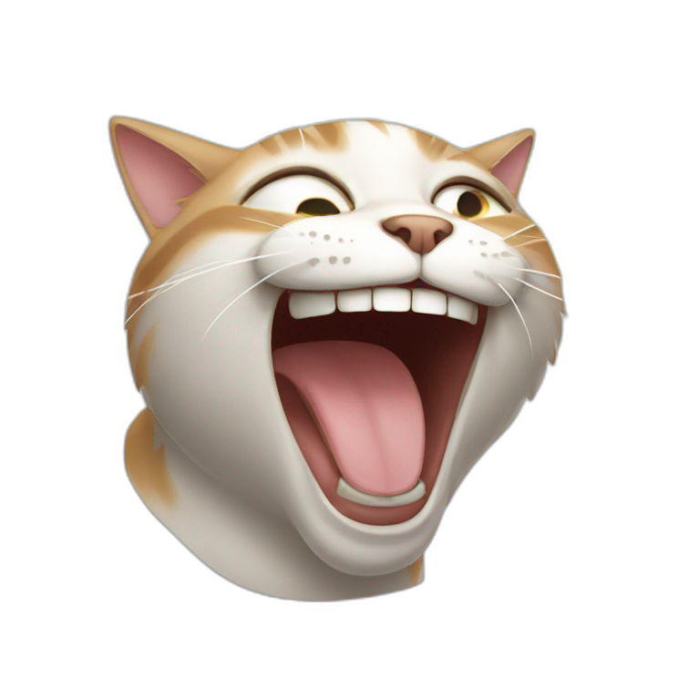 Cat laughing  emoji