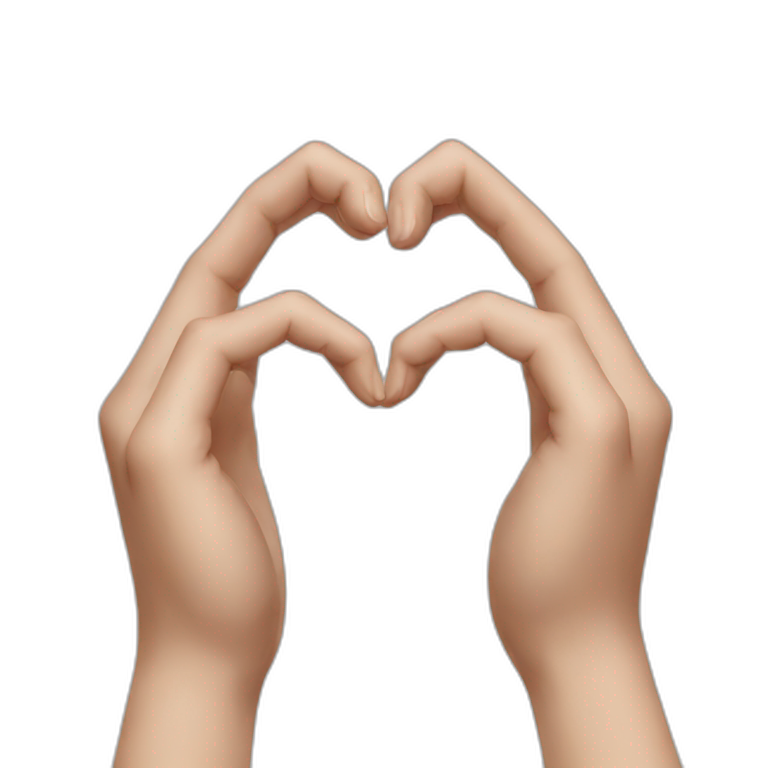  hands making heart emoji