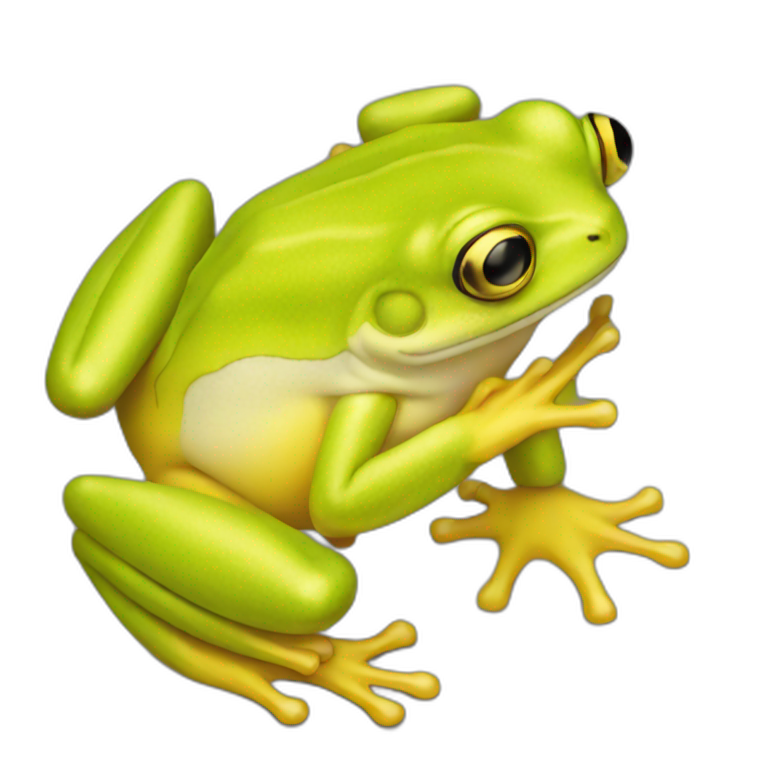 Yellow frog emoji