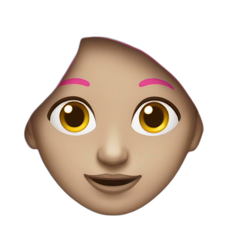 Pink lady troll emoji