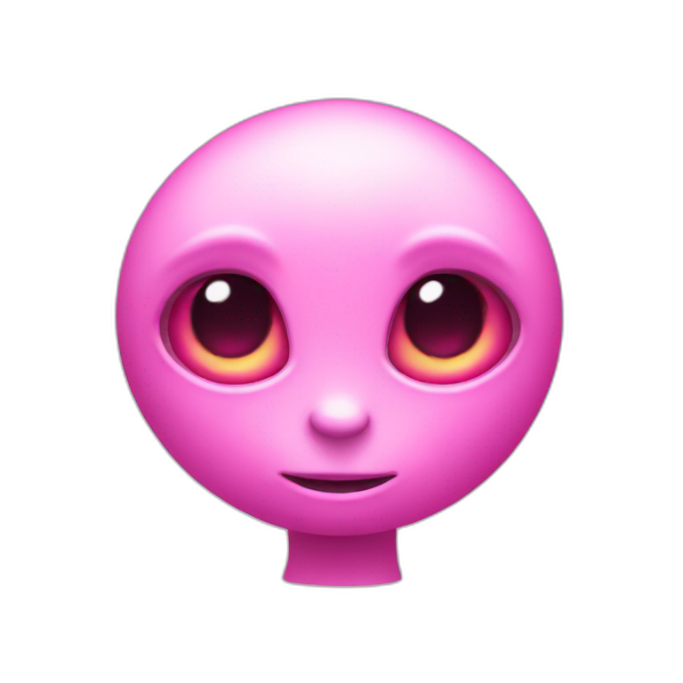 pretty pink alien emoji