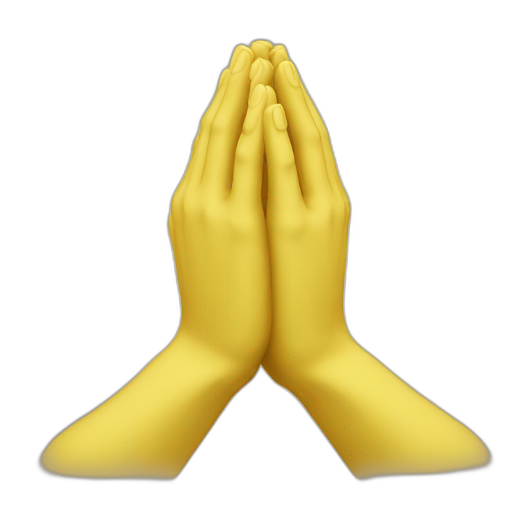 yellow Praying hands emoji