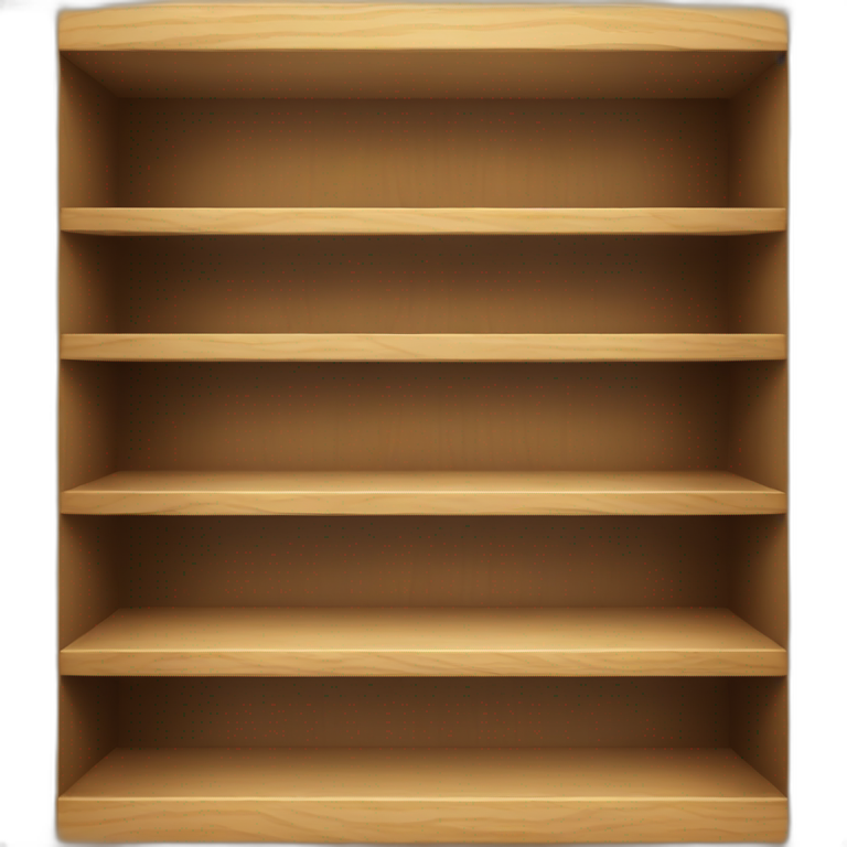 small wooden shelf.  emoji