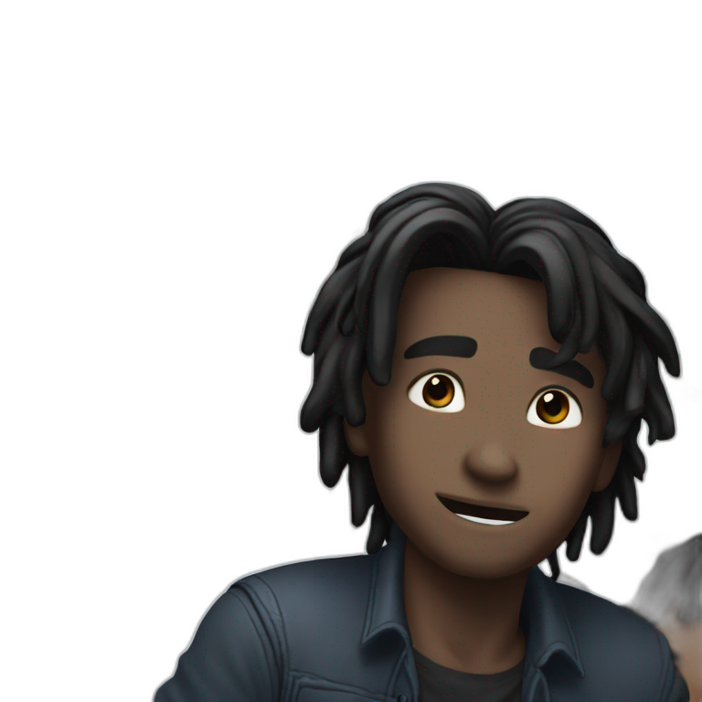charming black-haired boy meme emoji
