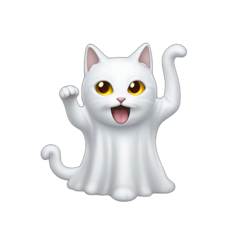 cat ghost halloween emoji
