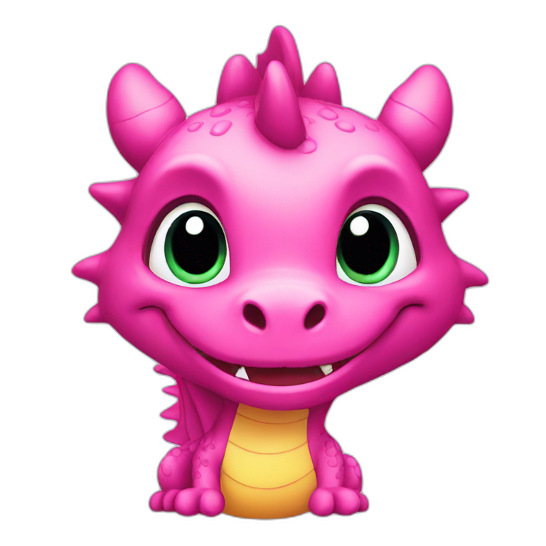 dragon cute pink emoji