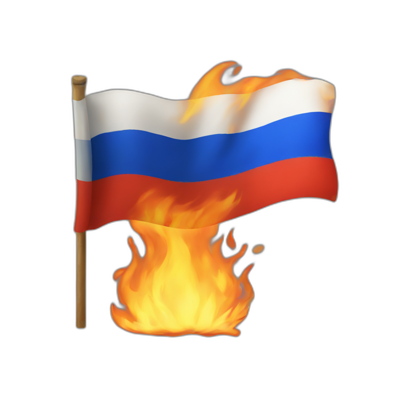 Burning-russian-flag emoji