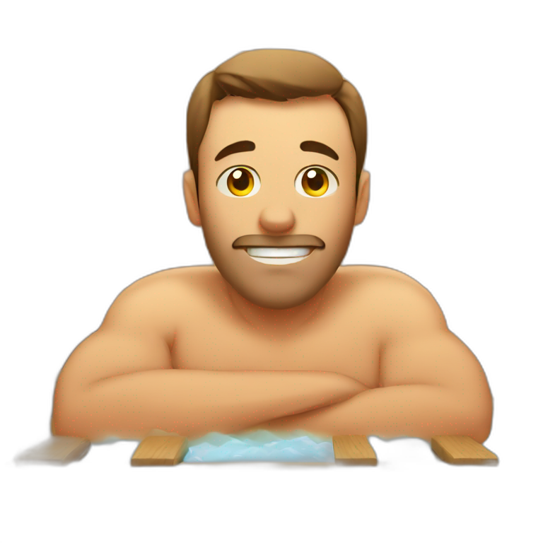 A man in a sauna emoji