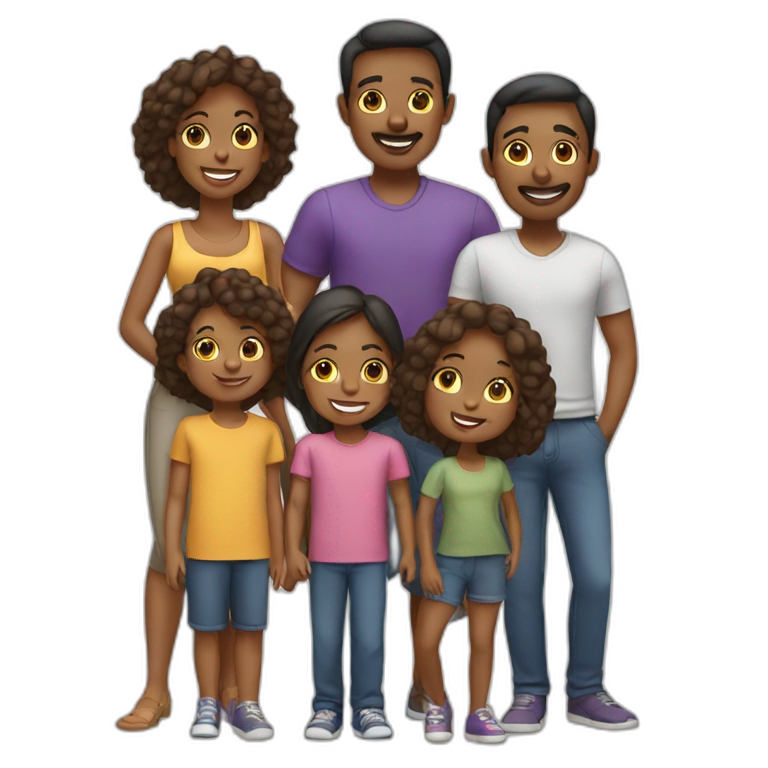 a family with young kids emoji