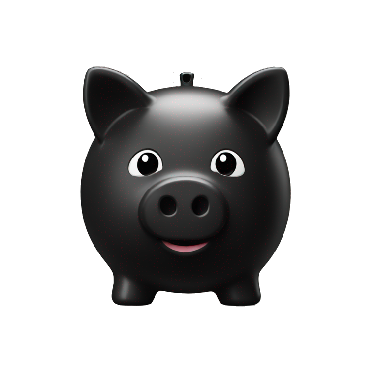 black piggy bank emoji