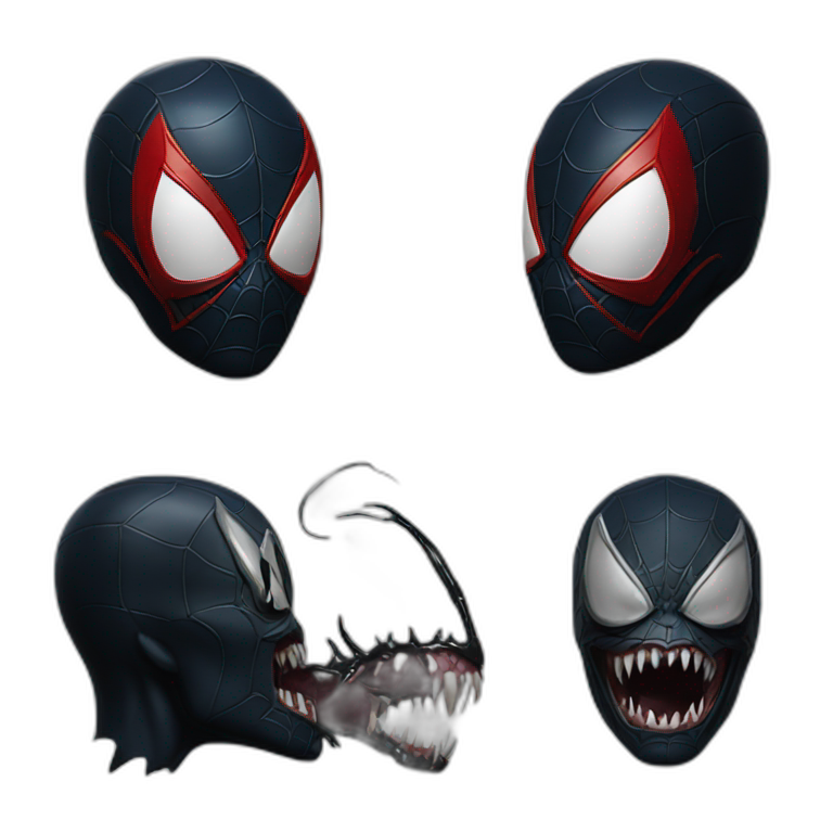 Venom in spider man emoji