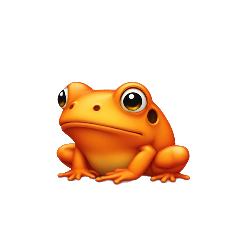 sad orange frog emoji