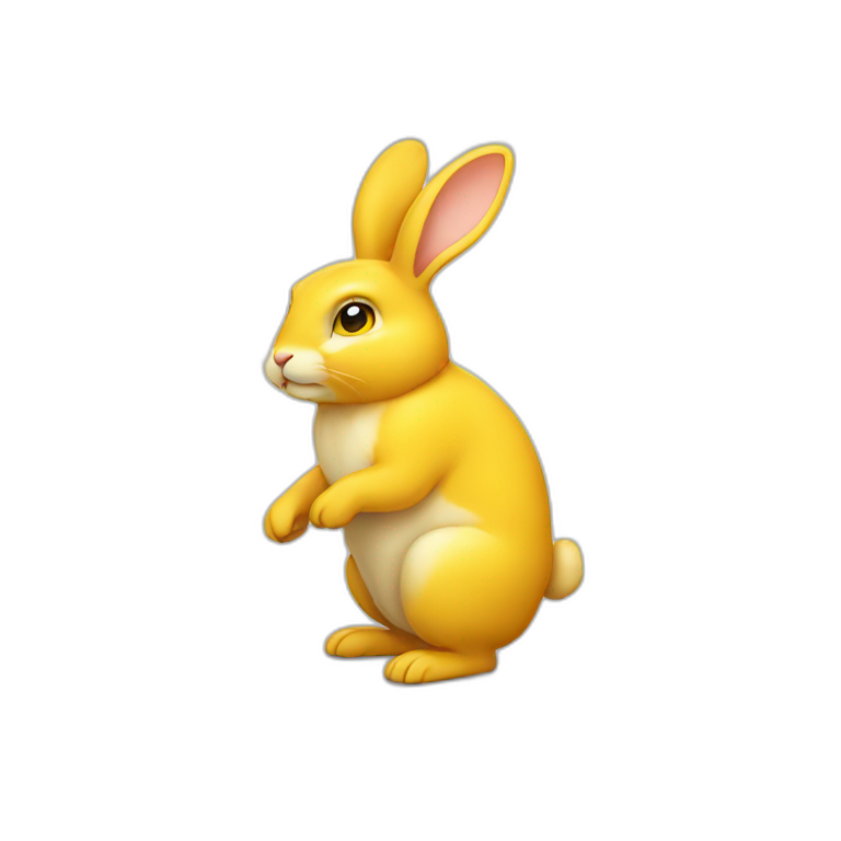Yellow rabbit emoji