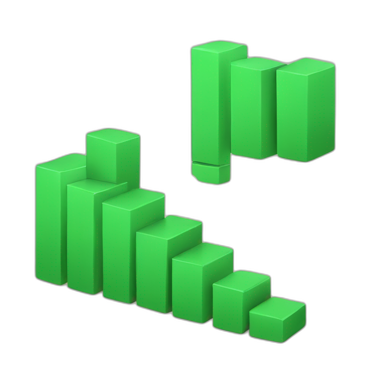 bar chart green increasing emoji