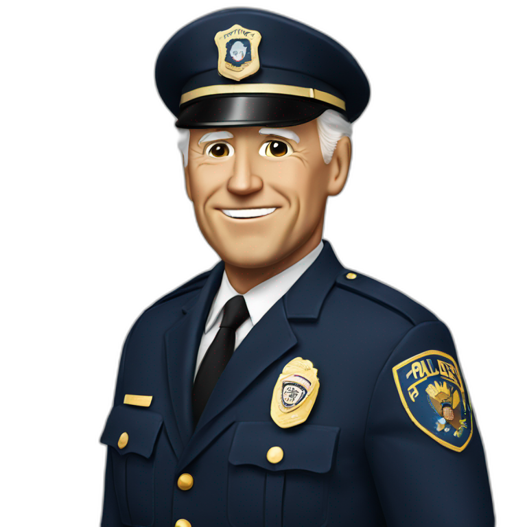 Joe Biden in police uniform  emoji
