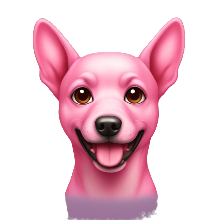 Pink strawberry dog emoji