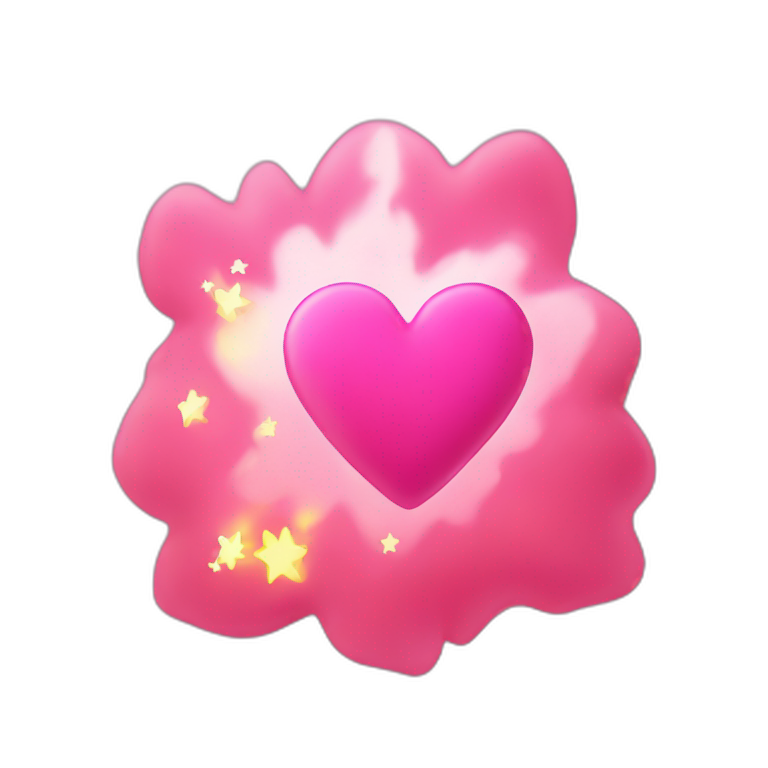 pink hearth with star emoji