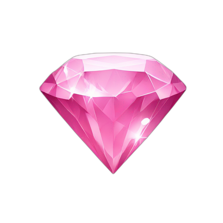 pink diamond with star emoji