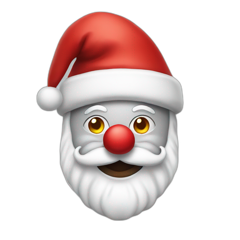 Clown dressed as santa Claus emoji