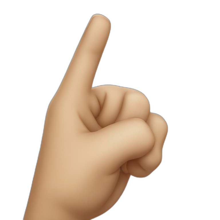 point finger down emoji