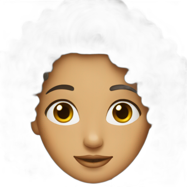 Curly hair Arab woman emoji