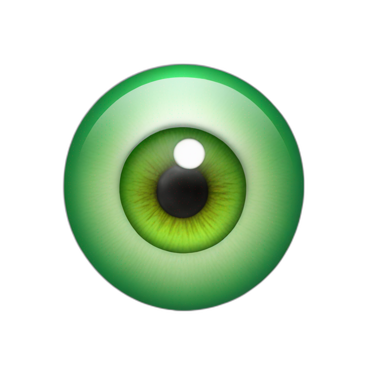 green eyeball emoji