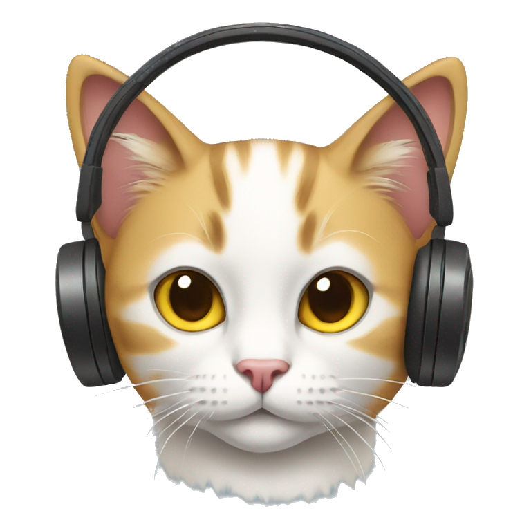 cat with headphone emoji