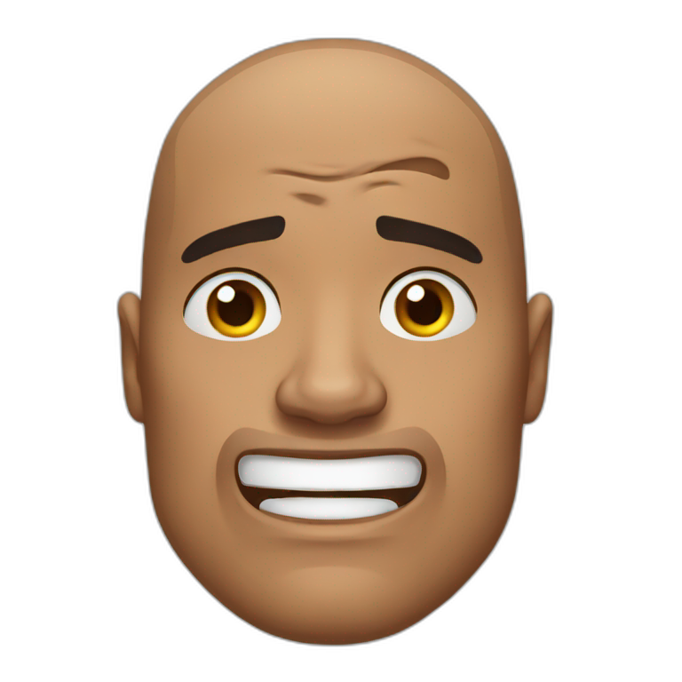 Dwayne Johnson face crying emoji emoji